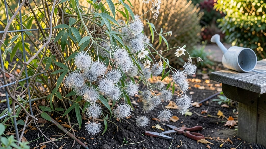 Clematis Seed Heads: Year-Round Privacy Screen in 3 Years